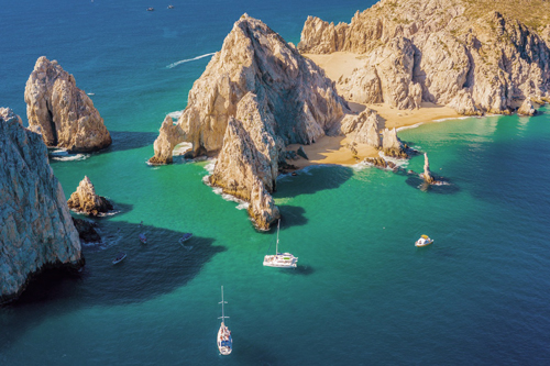 aerial view - arch of cabo san lucas