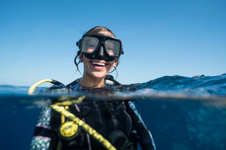 scuba diver in cabo san lucas