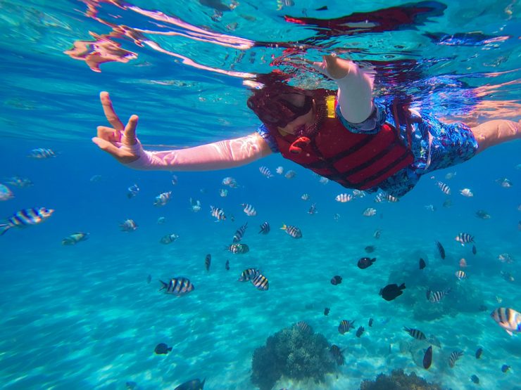 snorkeling with children in los cabos - Baja California